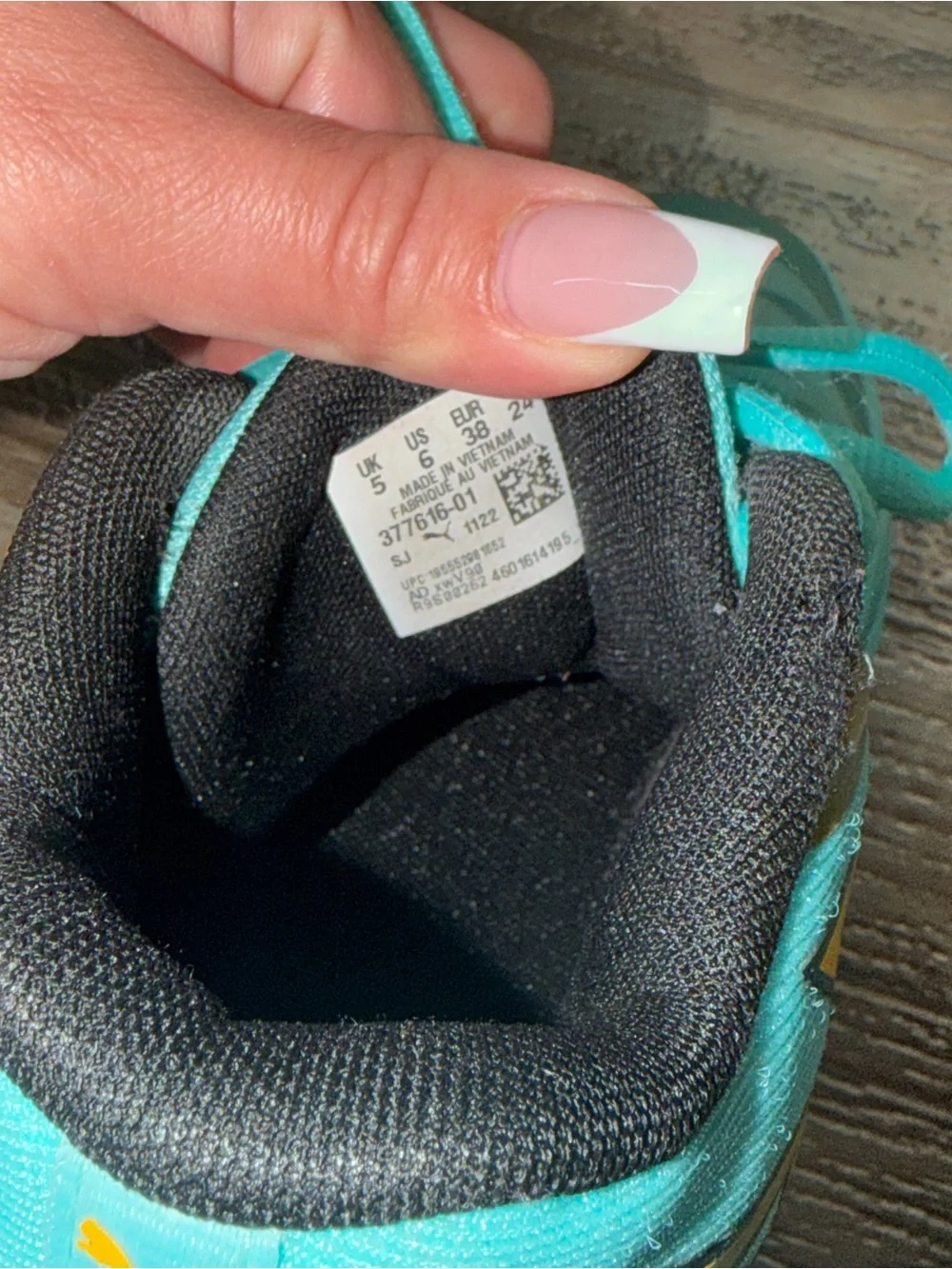 Melo Kids Sneakers in Aqua Turquoise with Yellow Accents